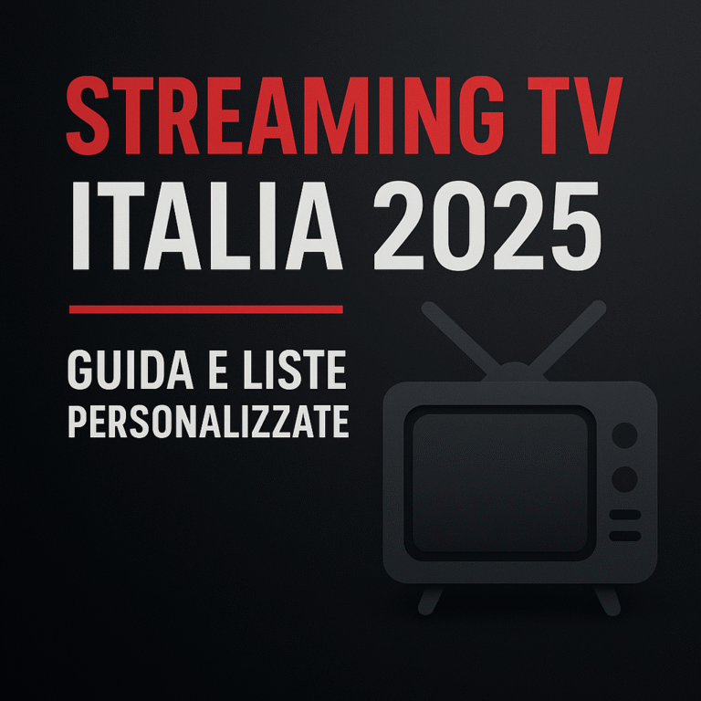 Streaming TV Italia 2025 guida completa e liste personalizzate per Smart TV e Android.