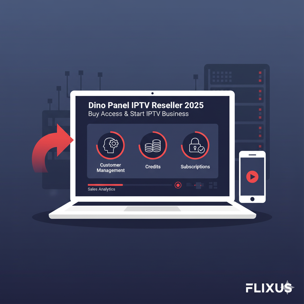 Dino Panel IPTV Reseller 2025 buy reseller access and start IPTV business with FLIXUS support