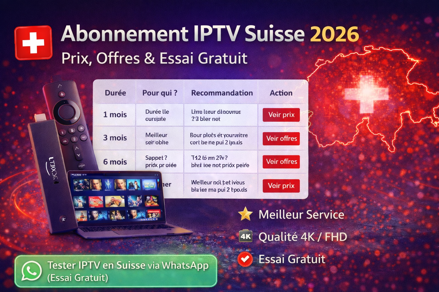 abonnement iptv suisse 2026 – prix, offres et essai gratuit IPTV en Suisse